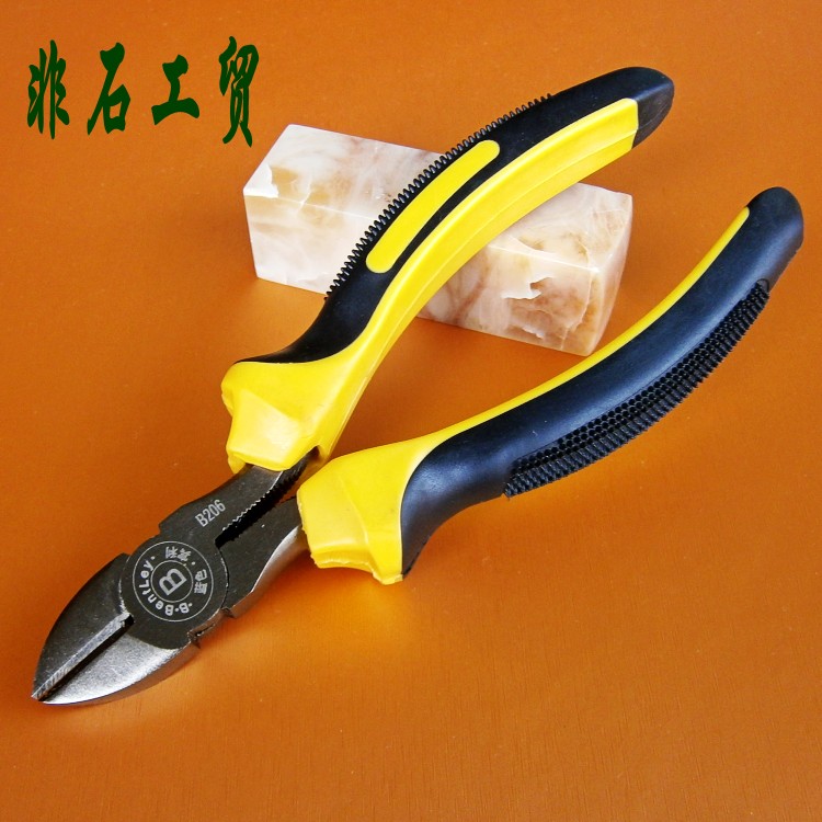 Black nickel-iron alloy 6-inch 150mm inclined-tip pliers electrician skew wire pliers cut wire pliers