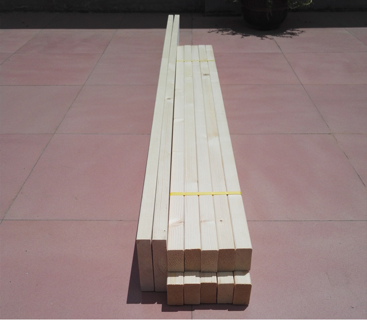 gỗ thông dầm thanh vuông gỗ phụ kiện gỗ 1.8m1.5m1.2m giường Chuangzai thanh hỗ trợ nệm - Giường giường gỗ thông