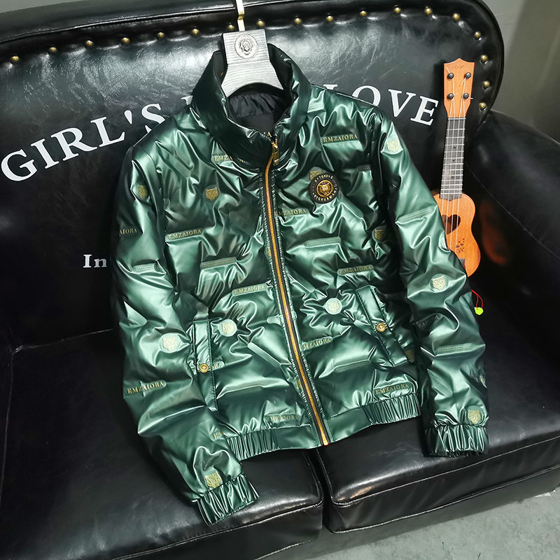 Calto Krosa~winter new high - end downjacket men fashion shortcut badge white duck duvet coat tide