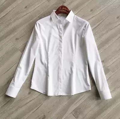 Forever evergreen classic but not timely bamboo pulp fiber long-sleeved white shirt women can wear in all seasons