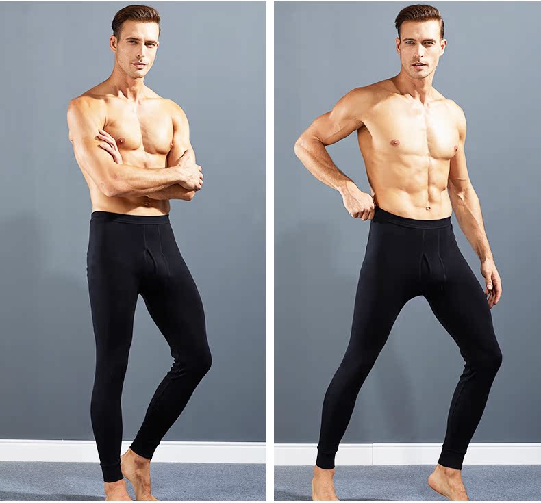 2 quần nam mùa thu quần nam cotton len phần mỏng lỏng ấm quần quần legging mùa thu và quần đơn quần tất nữ dẫm gót