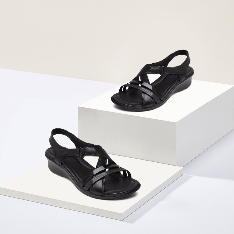 ECCO 爱步 Felicia 菲莉系列 女式坡跟凉鞋 40码3.8折$45.8 海淘转运到手约￥359