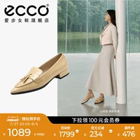 Мокасины ECCO, женская обувь, новые кожаные туфли без шнуровки из натуральной кожи с плоским острым носком, модель 214283