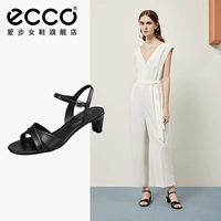 Ecco, босоножки на каблуке, модные туфли на каблуке для отдыха, широкий устойчивый каблук