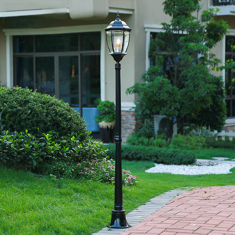 Longjitti garden lights Outdoor street lights Waterproof high pole lights European retro lawn lights Buried lights Villa landscape lights