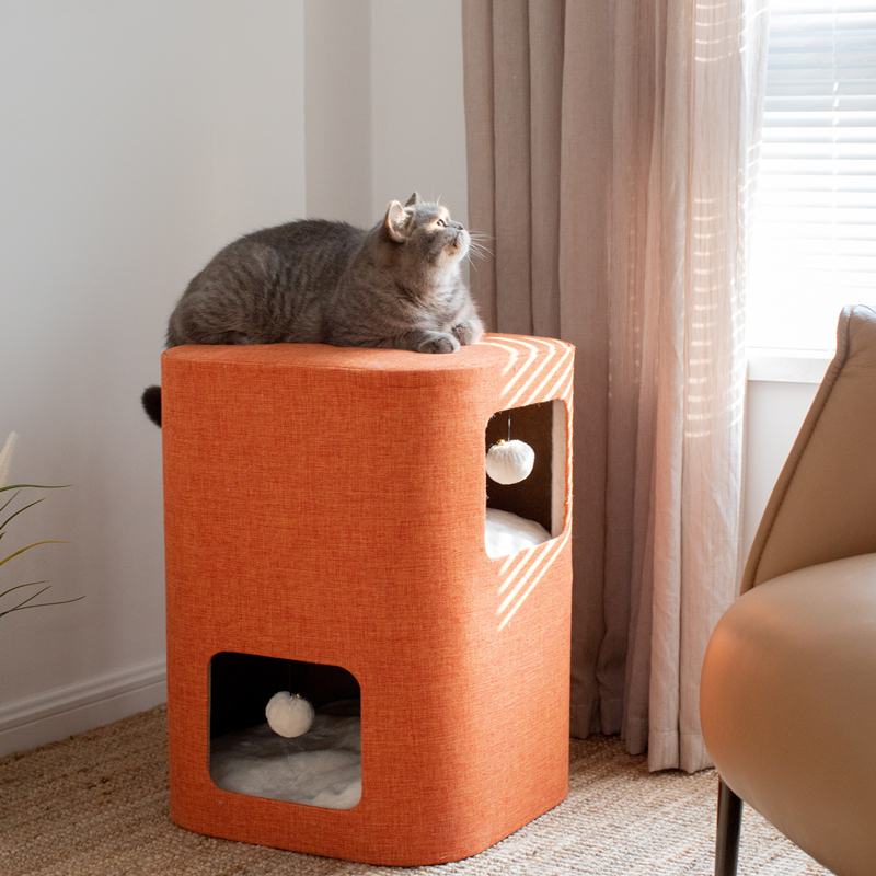 Human and cat shared cat litter with cat scratching board sofa stool removable and washable mat small cat climbing frame cat tree export