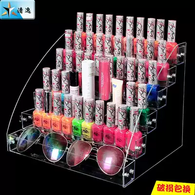 Nail polish display rack Acrylic transparent multi-layer nail art rack Nail shop cosmetics storage rack trapezoidal rack