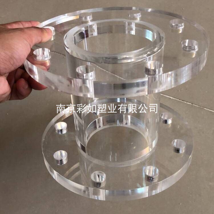Cylindrical Customization of Transparent Acrylic Pipeline Flange Connection of Organic Glass Pipeline Connection