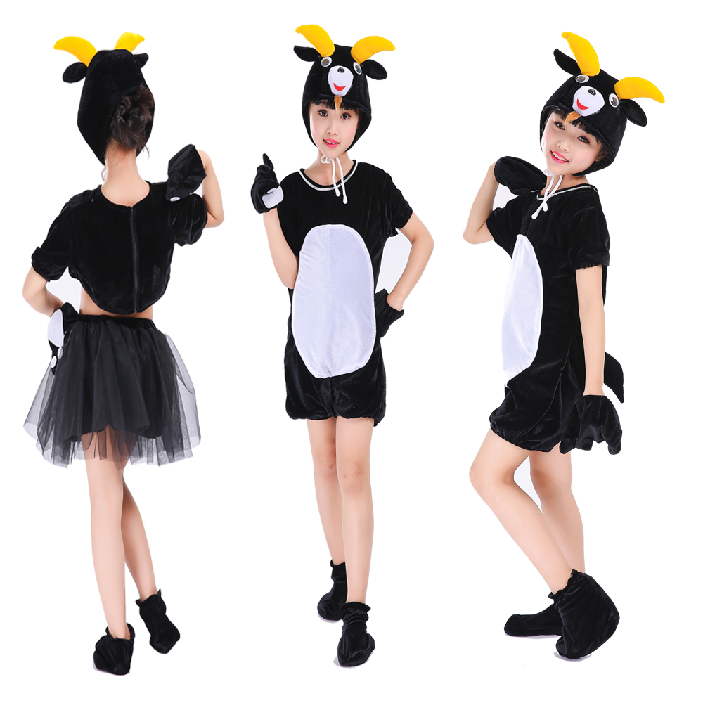 Ngày đầu năm mới cừu trẻ em biểu diễn động vật trang phục dê trang phục người lớn mẫu giáo sói và cừu quần áo hoạt hình khiêu vũ trang phục dân tộc đẹp cho bé yêu