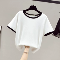 Летняя брендовая футболка, короткий жакет, сезон 2021, в корейском стиле, короткий рукав, оверсайз