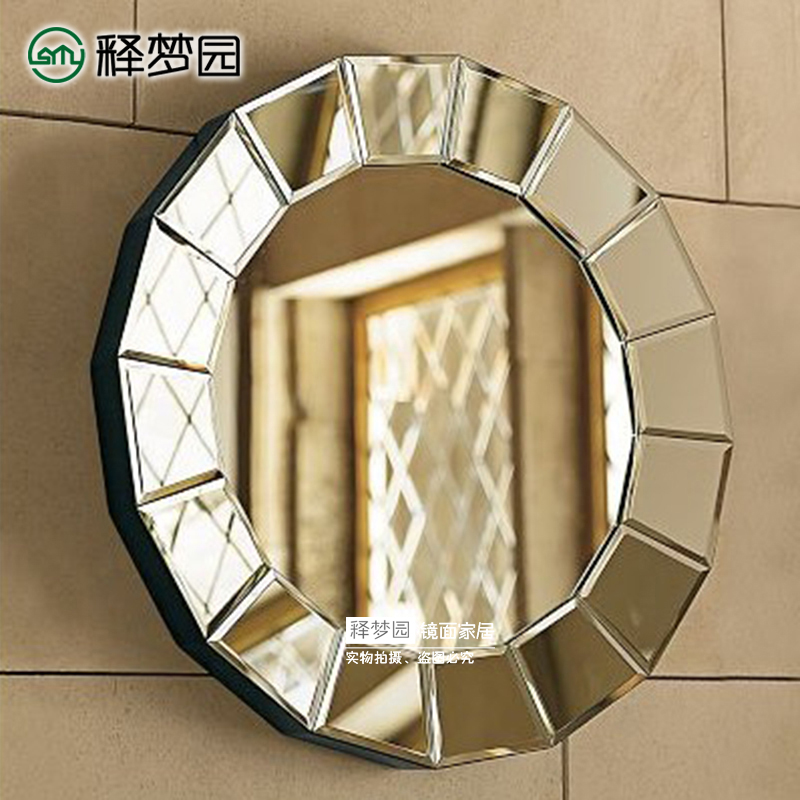 Three-dimensional hanging mirror Decorative mirror Entrance mirror Bathroom mirror Fashion decoration Neoclassical postmodern style 1127