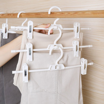 Plastic Pants Rack Pants Clip Home Magic Multifunction Anti Slip Conjoined Hanger For Hanger Containing Racks With Clips