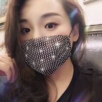 Net red mask net red bursting with drill choreography with photo foreign gas mouth and nose cover hot selling shiny net drill fashion