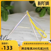  Crystal pyramid Merkaba Energy Generator Yoga Sound therapy Meditation Seven chakras healing Music tripod