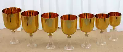 Gold-plated Holy Cup Crystal bowl set of 7-tone Buddha bowl Chakra yoga meditation sound therapy Ear healing musical instrument