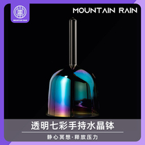 Handheld crystal bowl extremely light color 3-8 inch Buddha tone bowl yoga decompression calm ear release pressure percussion instrument