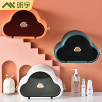 Yunduo facial towel rack tissue box wall-mounted non-perforated toilet tissue rack multifunctional creative hanger