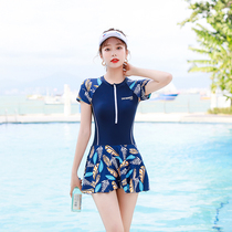 Swimsuit Womens Summer 2021 New Professional One-Piece Belly Covering Thin Fashion Conservative Seaside Hot Spring Sexy Swimsuit