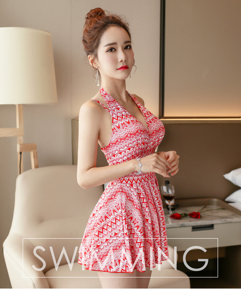 Bộ đồ tắm mùa xuân nóng bỏng cho nữ 2019 kiểu váy mới một mảnh che bụng thon gọn ngực nhỏ gợi cảm tụ tập đồ bơi Hàn Quốc bảo thủ - Bộ đồ bơi One Piece đồ bơi liền thân trẻ em