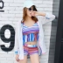 Áo tắm nữ ba mảnh 2018 mới chia áo tắm bảo thủ ngực nhỏ tụ tập Hàn Quốc nhỏ nước hoa áo tắm nước nóng mùa xuân 	các kiểu đồ bơi 2 mảnh	 Bộ đồ bơi hai mảnh