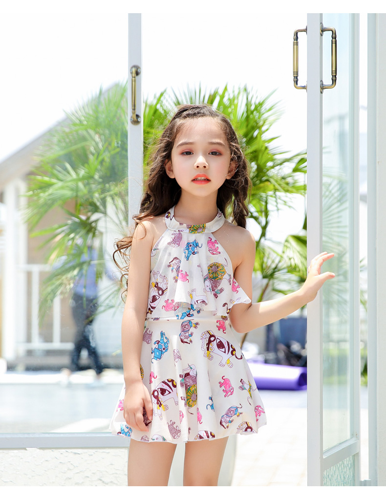 Đồ bơi trẻ em Cô gái Đồ bơi Cô bé dễ thương Trường trung học Trẻ em Học sinh Hàn Quốc Váy một mảnh Áo tắm Đồ bơi quần bơi bé trai