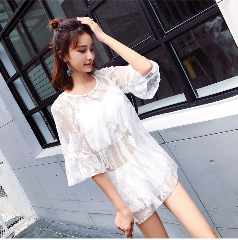 Chia váy áo tắm nữ ba mảnh ngực nhỏ thu thập sexy bao phủ bụng là mỏng Hàn Quốc nhỏ hương thơm suối nước nóng tắm phù hợp với 	đồ bơi 2 mảnh short