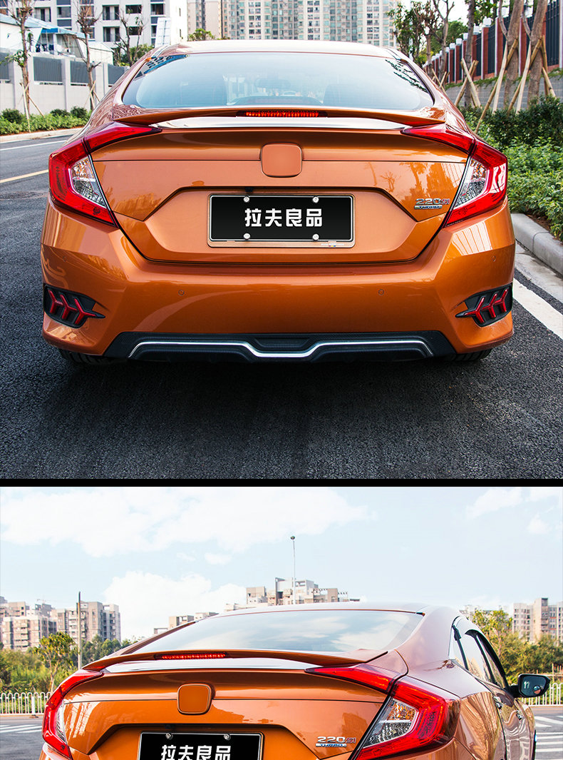 Hondas thế hệ thứ 10 đuôi sửa đổi trang trí MC xe thể thao phong trào miễn phí đấm mới Civic cố định gió áp lực lớn đuôi - Sopida trên đuôi gió cho xe hơi