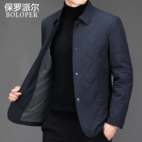 Мужская куртка, пуховик для отдыха, увеличенная толщина