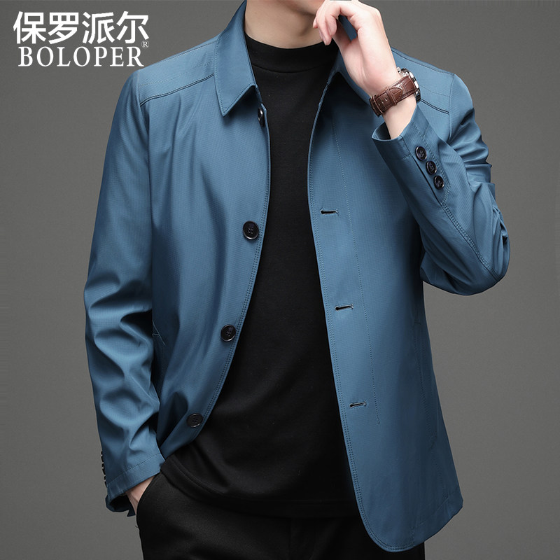 Ralph Lauren Polo 2022 autumn and winter new jacket men's business lapel middle-aged dad wear casual top coat men's spring and autumn