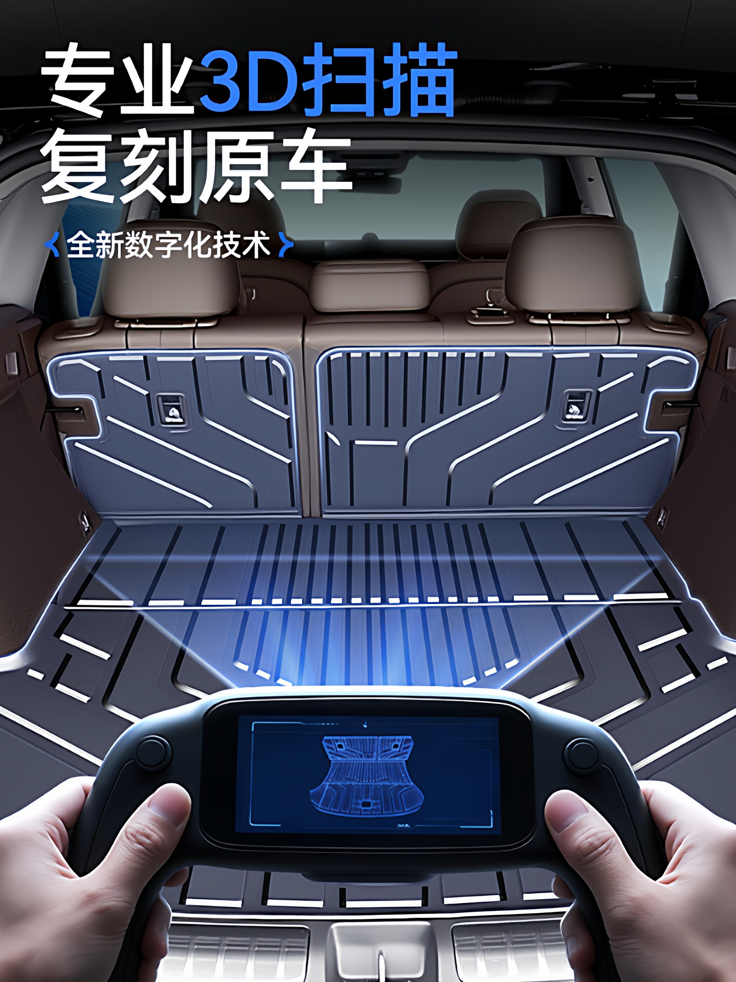 Suitable for 26 New Models of Wuling M7 Trunk Mat Tpe Huawei Five-Seater/Six-Seater Dedicated Integrated Trunk Mat Car