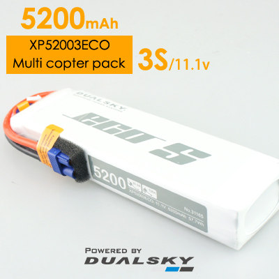 Two days XP52003ECO 5200mAh3S11 1V multi-axis slapping aircraft 25C 4C Lithium battery
