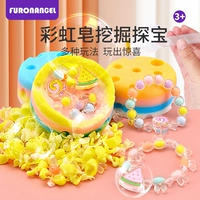Радужная археологическая игрушка, мыло, DIY, археологические раскопки, с драгоценным камнем