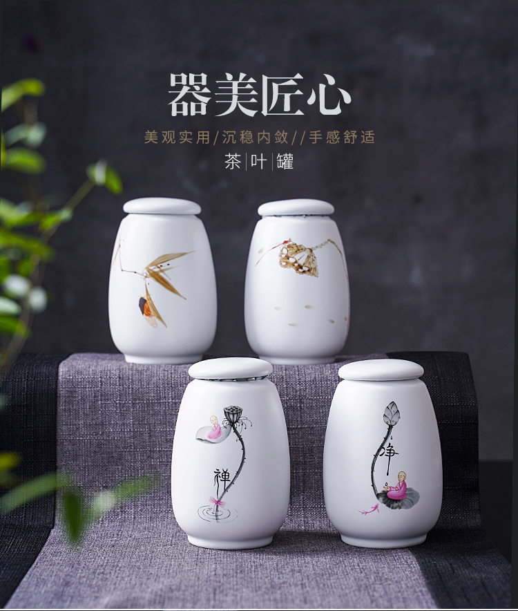 The Product jue ceramic tea pot tin tea set tea sugar pot herbs tea accessories small tank storage tanks