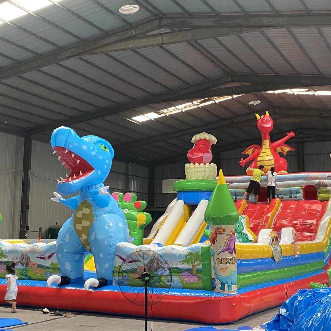 Inflatable castle slide factory direct factory custom inflatable size castle amusement city naughty bag