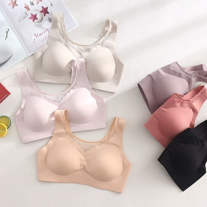 Gufei 001C6 Explosive Style European Fashion Wrapped Breast Thai Latex Bra Seamless No Steel Ring Comfortable Five-Color Underwear
