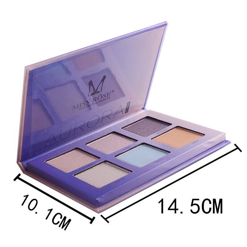 MISS ROSE Aurora sáu màu phân cực độ bóng cao vẻ đẹp ABH lân không bay bột kéo dài màu INS tạo khối black rouge