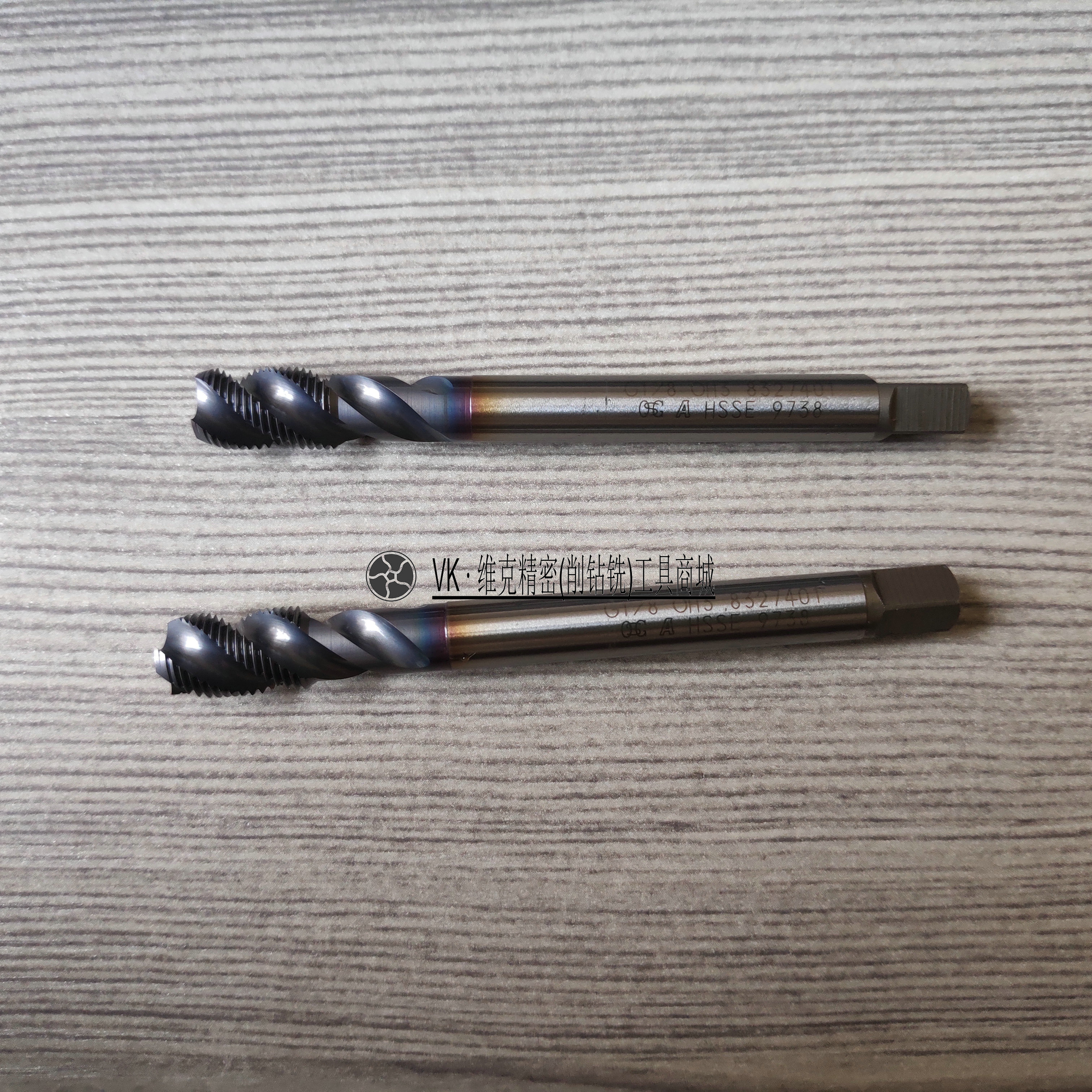 German hard-to-cut high-hardness duplex stainless steel powder high-speed mesh black titanium screw tap M3M4M6~M20