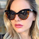 Anti-UV glare cat eye retro ladies eyebrows