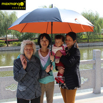maxmango handmade long handle oversized rain and rain dual-use umbrella Double-layer vinyl super sunscreen and UV-resistant sun umbrella