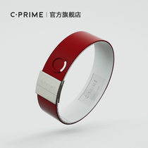 CPRIME NEO Silicone Wristband Fashionable Silicone Sports Balance Wristband Energy Bracelet Red White and Silver Buckle
