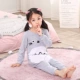 Bộ đồ ngủ trẻ em Xiêm mùa hè Cô gái mỏng tay ngắn Cotton Chống máu Chống mát Bảo vệ bụng Điều hòa nhiệt độ Bộ phim hoạt hình dễ thương
