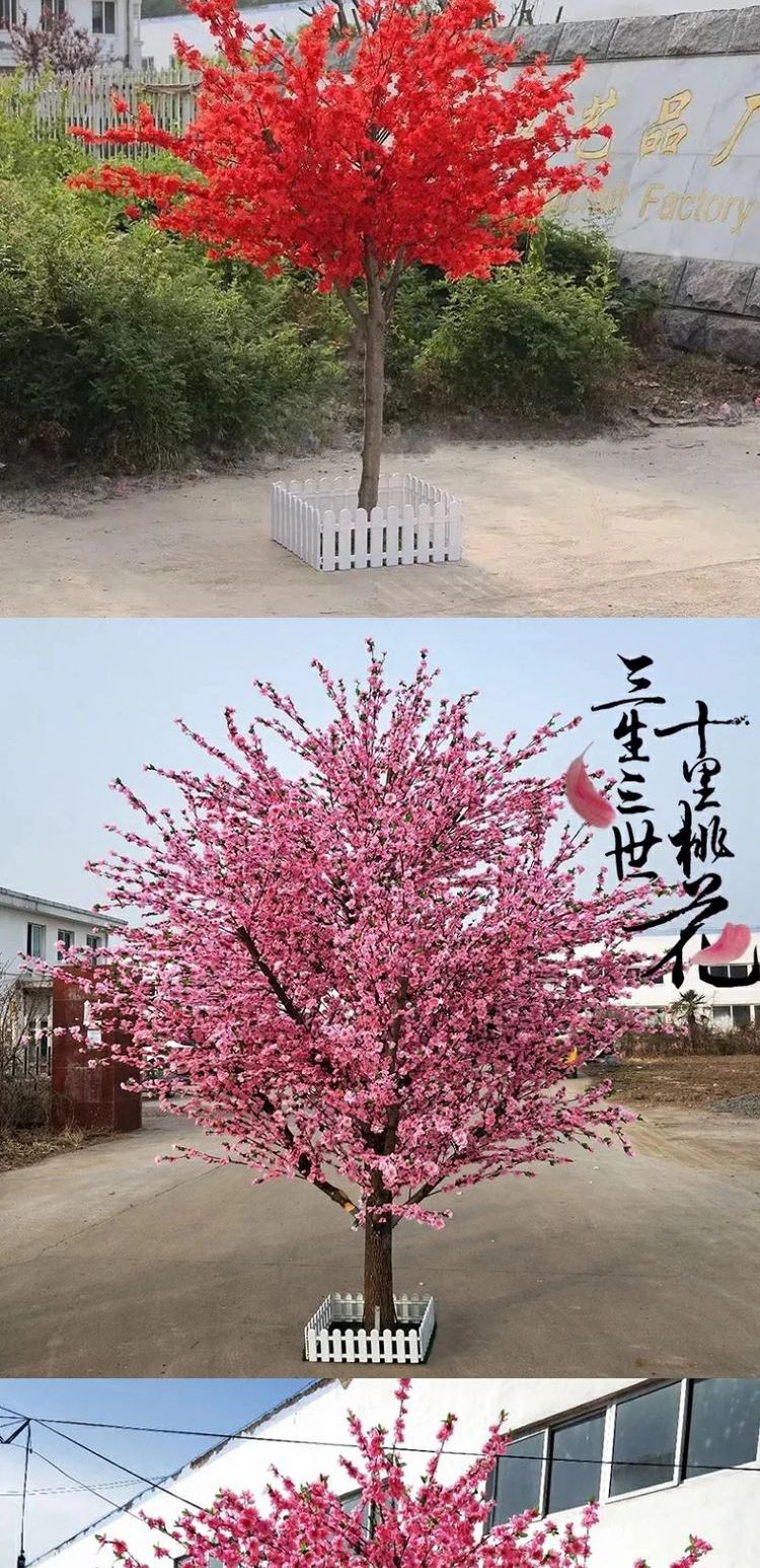 Mô phỏng cây đào cây anh đào trang trí nội thất thiết kế bất động sản mong muốn cây đào giả Sansheng III Shili đào - Hoa nhân tạo / Cây / Trái cây cây giả decor