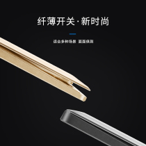 Type 86 Nordic Grey Tempered Glass Five Holes Switch Socket Panel Open Double Control Wall Concealed Home Package