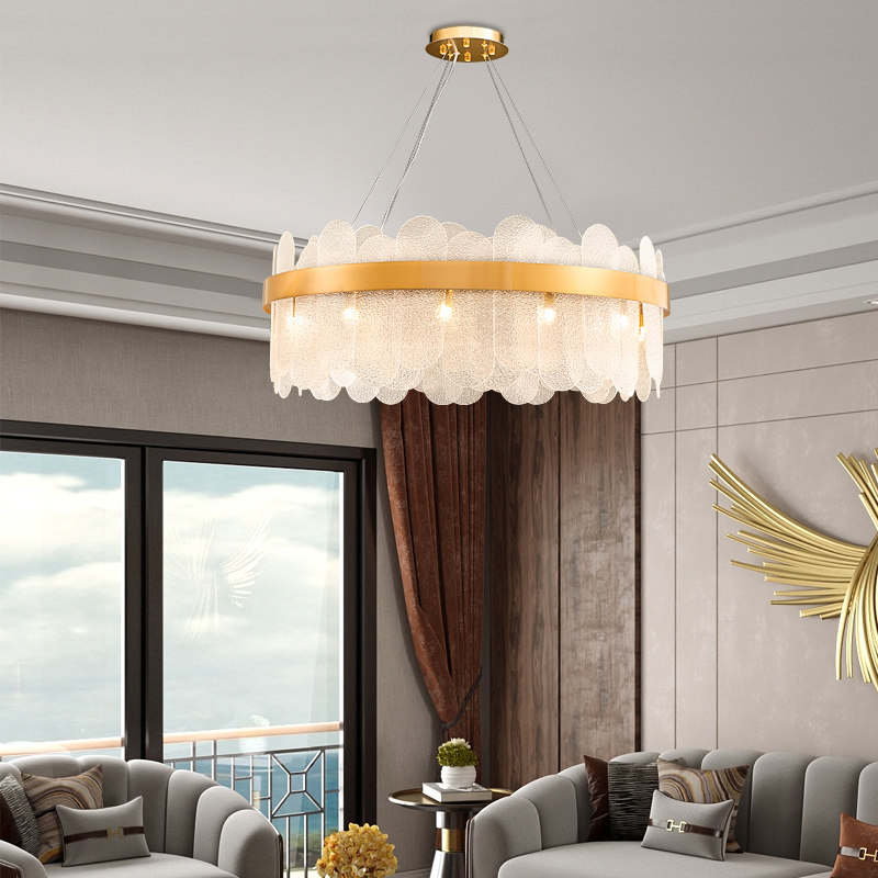 Post-modern creative living room Restaurant light luxury chandelier bedroom lights grey white high-end atmospheric simple glass lamps