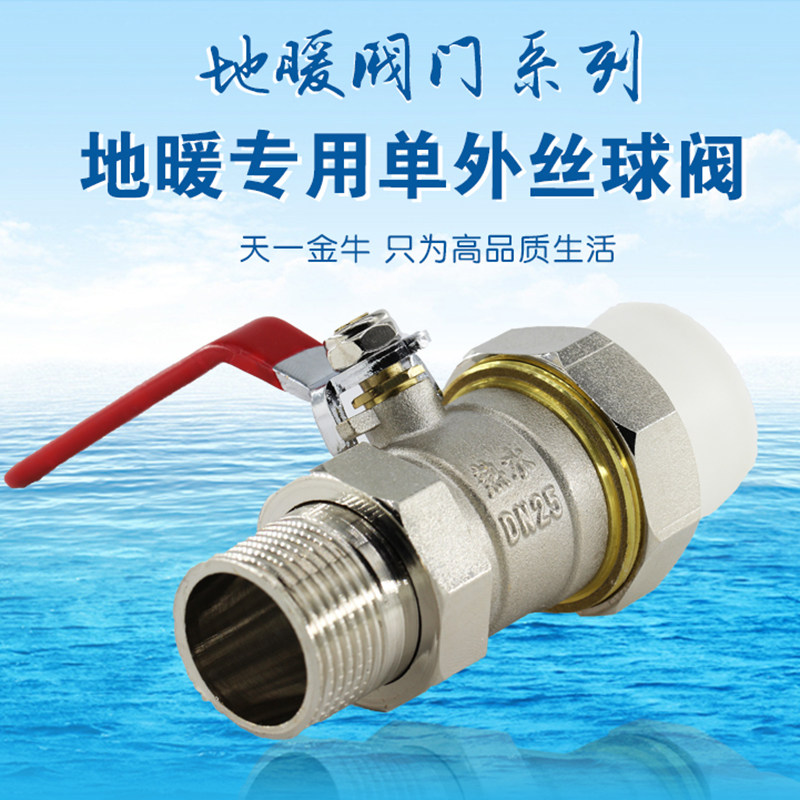 Tianyi Taurus ppr single outer wire floor heating special return valve double active ppr water pipe valve water separator 1 inch