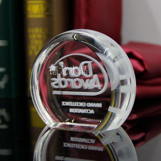 Crystal Inner Carving Town Paper Three-dimensional Solid Engraving Crystal Office Pendulum Pieces Crystal Memorial Gift Customisation