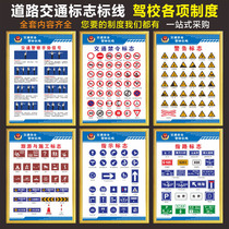 Driving school system Poster Traffic ban Warning sign Sign Traffic police gesture Subject two exam exhibition board kt board