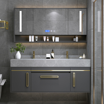 Rock board Modern simple light luxury bathroom cabinet combination Bathroom sink sink washbasin cabinet combination set