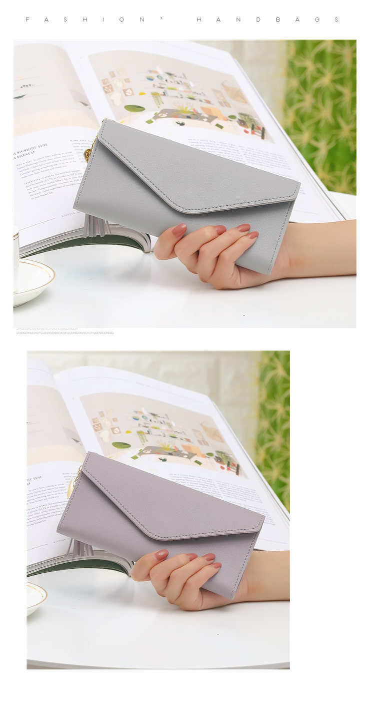 Ví mới nữ dài nữ dễ thương ví nữ Nhật Bản và Hàn Quốc phiên bản 30% ví siêu mỏng dây kéo đơn giản bóp da cá sấu giá rẻ