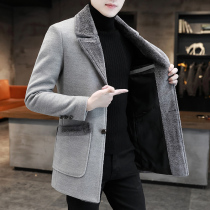 Wind clothes mens winter 2020 new Korean version of the trendy fur jacket handsome jacket handsome mens dress in the mens clothes